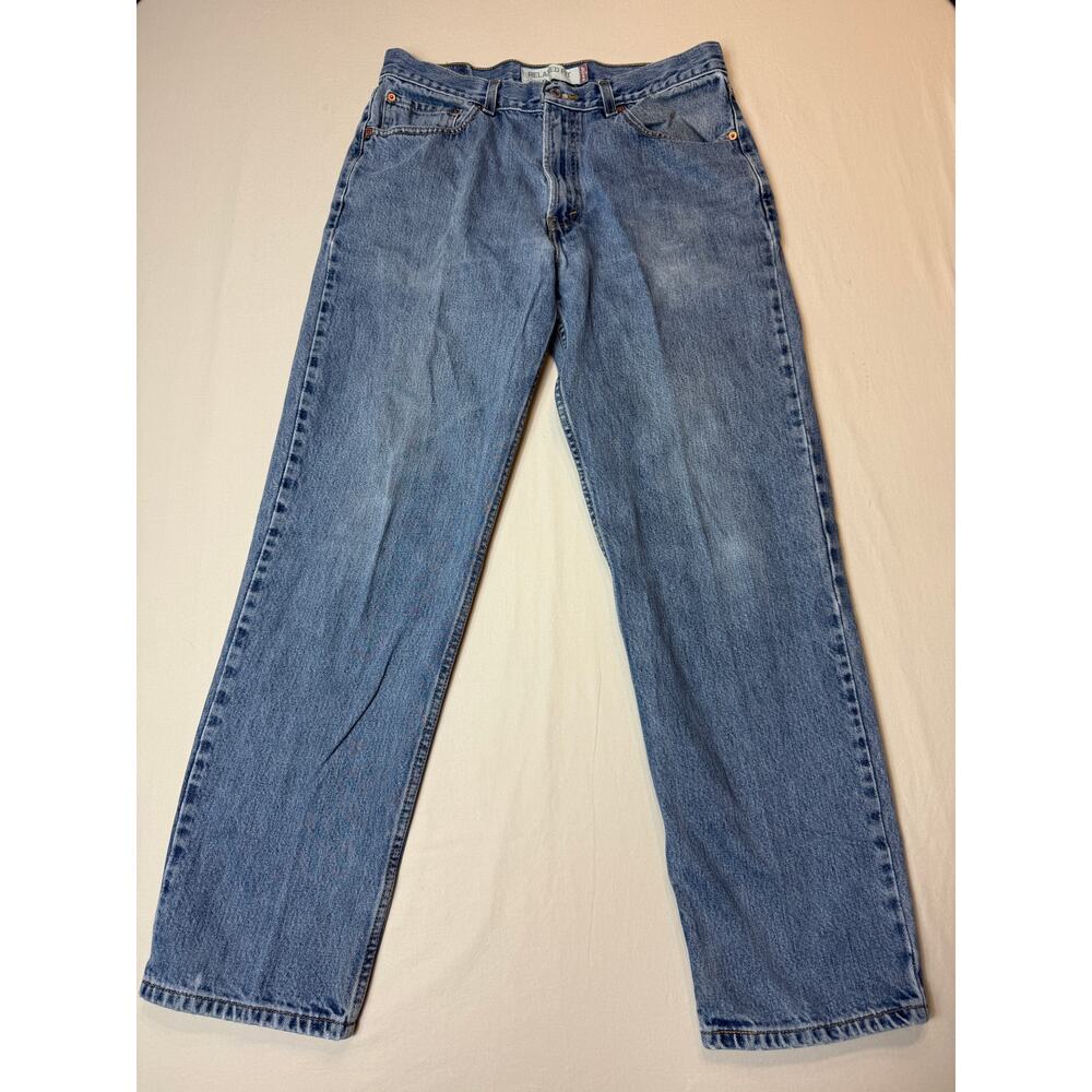 Mens Levi’s 550 Relaxed‎ Fit 34x32 Blue Denim Jeans Classic Straight